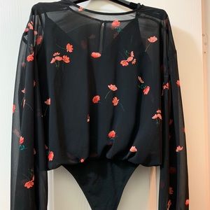 Babaton floral bodysuit